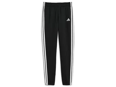 Adidas Originals Essential 3-stripe Fleece Joggers (big Kid) Boy's Workout Black Adi: Md (10-12 Big Kids) 25.5 In Pattern