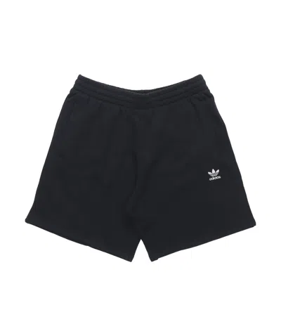 Adidas Originals Essential Embroidered-logo Shorts In Black