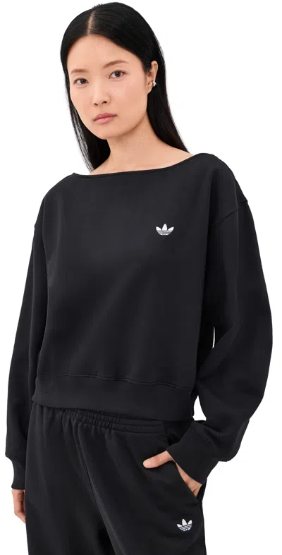 Adidas Originals Essential Fleece Crew Sweatshirt Black