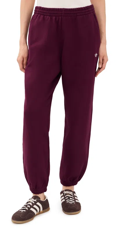 Adidas Originals Essential Fleece Joggers Maroon In Burgundy