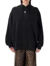 Adidas Originals Essential Oversized Fleece Hoodie In Black