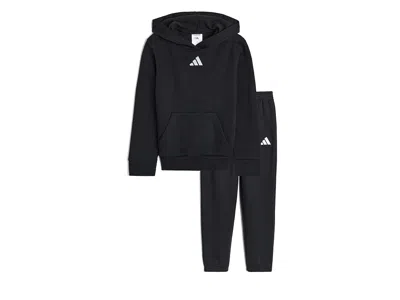 Adidas Originals Essential Small Logo Fleece Set (toddler/little Kid) Boy's Casual Pants Black Adi: 7 Little Kids 12. In Blue