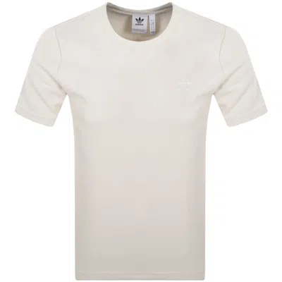 Adidas Originals Essential Waffle T Shirt Cream In Multi