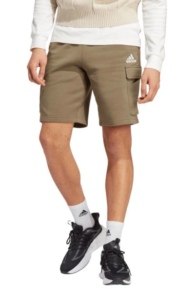Adidas Originals Essentials Cargo Shorts In Olive Strata