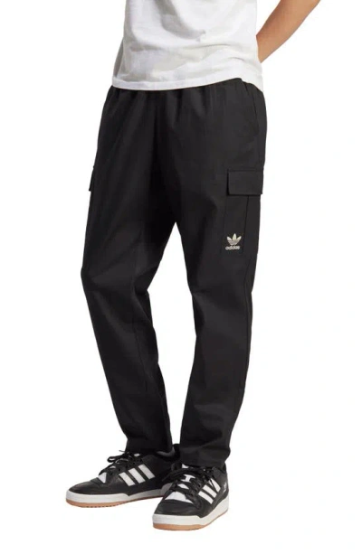 Adidas Originals Essentials Cotton Ripstop Cargo Pants In Black