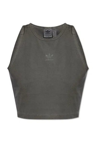 Adidas Originals Essentials+ Crop Tank Top In Black