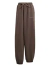 Adidas Originals Essentials Linear Drawstring-waist Track Trousers In Brown