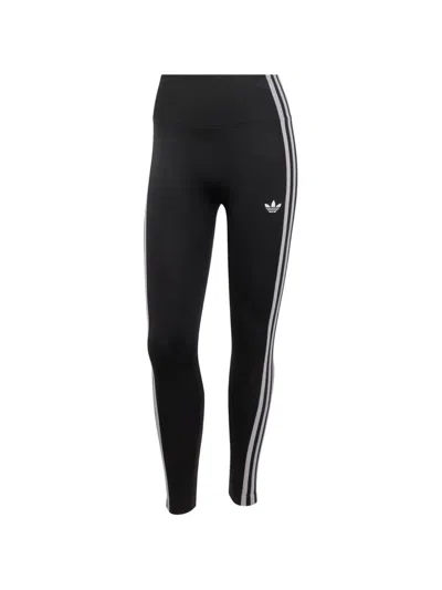 Adidas Originals Essentials Logo-print Side-stripe Leggings In Black