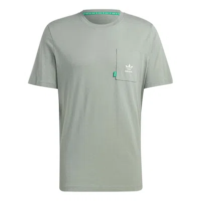 Adidas Originals Essentials+ Made With Hemp T-shirt 'silver Green' In Gray