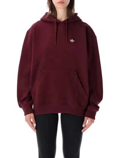 Adidas Originals Essentials Oversized Brushed Fleece Hoodie For Women In Maroon