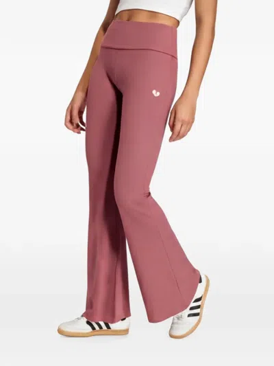 Adidas Originals Essentials Rib Flared Leggings In Pink