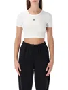 Adidas Originals Essentials Ribbed Cropped T-shirt In White