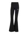 Adidas Originals Adidas Trefoil Essentials Rib Flare Leggings In Black