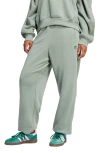 Adidas Originals Essentials Trefoil Lifestyle Fleece Sweatpants In Silver Green