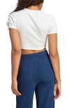 Adidas Originals Essentials Trefoil Logo Crop Rib T-shirt In White