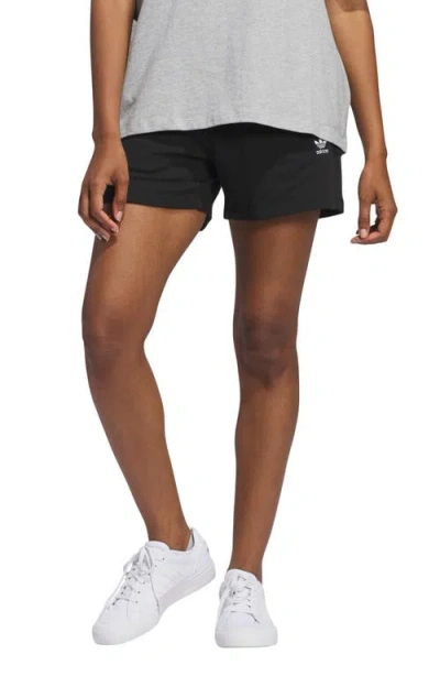 Adidas Originals Essentials Trefoil Logo Shorts In Black