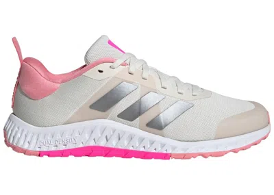 Pre-owned Adidas Originals Everyset Trainer (women's) Sneakers In Chalk White/iron Metallic/lucid Pink