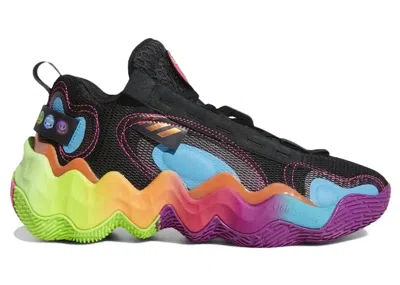 Pre-owned Adidas Originals Exhibit B Candace Parker Mid Can Do! (women's) Sneakers In Core Black/active Purple/team Solar Green