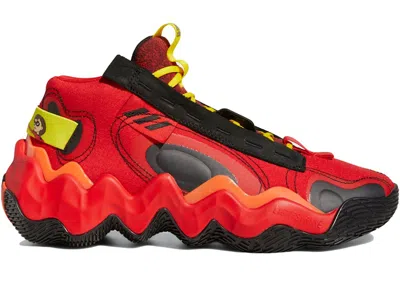 Pre-owned Adidas Originals Exhibit B Candace Parker Mid Elasta Girl (women's) Sneakers In Vivid Red/core Black/team Yellow