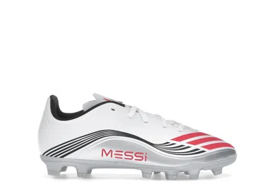 Pre-owned Adidas Originals F50 Club Fg/mg Messi Prestig10 Pack (kids) Sneakers In Cloud White/lucid Red/silver Metallic In Multi