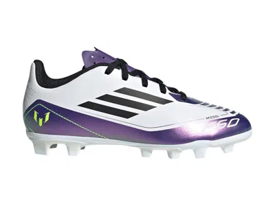 Pre-owned Adidas Originals F50 Club Ground Messi Sneakers In Cloud White/core Black/purple