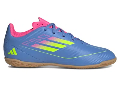 Pre-owned Adidas Originals F50 Club Indoor Celestial Victory Pack (kids) Sneakers In Blue Fusion/lucid Lemon/lucid Pink