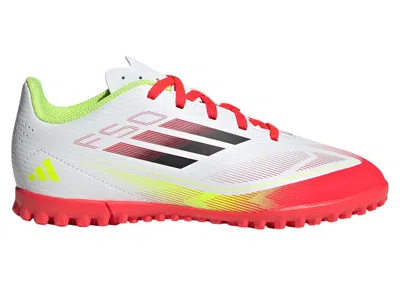 Pre-owned Adidas Originals F50 Club Turf (kids) Sneakers In Cloud White/core Black/solar Yellow In Multi
