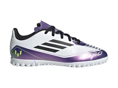 Pre-owned Adidas Originals F50 Club Turf Messi Sneakers In Cloud White/core Black/purple