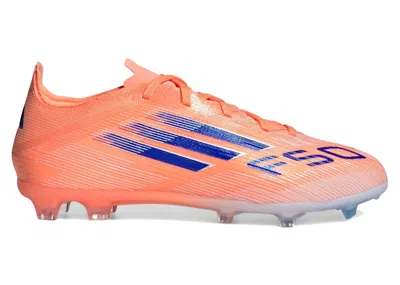 Pre-owned Adidas Originals F50 Elite Fg Coral Blaze Pack (kids) Sneakers In Beam Orange/lucid Blue/cloud White