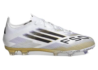 Pre-owned Adidas Originals F50 Elite Fg Road To Glory Pack (kids) Sneakers In Cloud White/core Black/gold Metallic In Multi