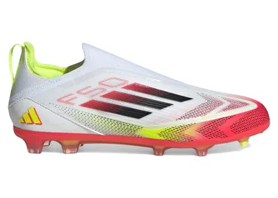 Pre-owned Adidas Originals F50 Elite Laceless Fg Solar Pack Sneakers In Cloud White/core Black/solar Yellow In Multi