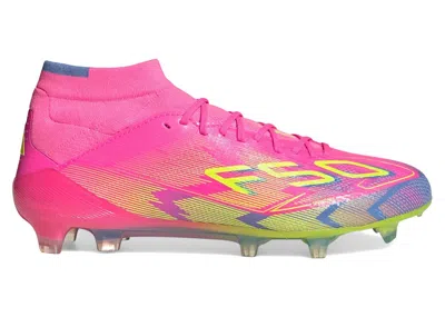 Pre-owned Adidas Originals F50 Elite Midcut Fg Mystic Victory Pack (women's) Sneakers In Lucid Pink/lucid Lemon/blue Fusion In Multi