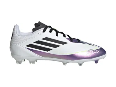 Pre-owned Adidas Originals F50 League Firm/ground Messi Sneakers In Cloud White/core Black/purple