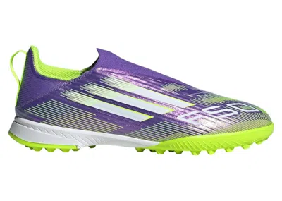 Pre-owned Adidas Originals F50 League Laceless Tf Sneakers In Purple Rush/cloud White/lucid Lemon In Multi