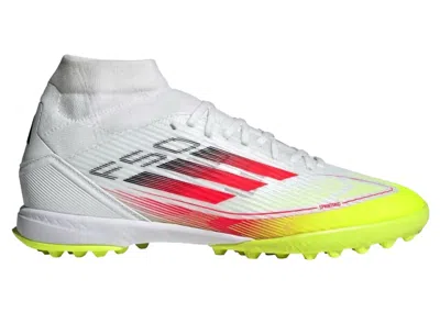 Pre-owned Adidas Originals F50 League Midcut Tf Solar Pack (women's) Sneakers In Cloud White/lucid Red/solar Yellow In Multi