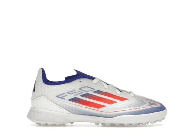 Pre-owned Adidas Originals F50 League Turf Sneakers In Cloud White/solar Red/lucid Blue In Multi