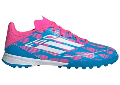 Pre-owned Adidas Originals F50 League Turf Sneakers In Solar Blue/cloud White/solar Pink