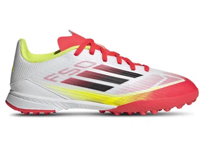 Pre-owned Adidas Originals F50 League Turf Solar Pack Sneakers In Cloud White/core Black/solar Yellow In Multi
