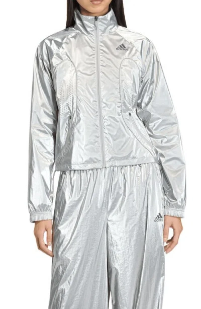 Adidas Originals F50 Metallic Track Jacket In White