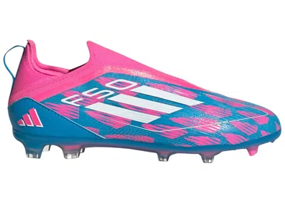 Pre-owned Adidas Originals F50 Pro Laceless Fg Sneakers In Solar Blue/cloud White/solar Pink In Multi