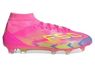 Pre-owned Adidas Originals F50 Pro Midcut Fg Mystic Victory Pack (women's) Sneakers In Lucid Pink/lucid Lemon/blue Fusion In Multi