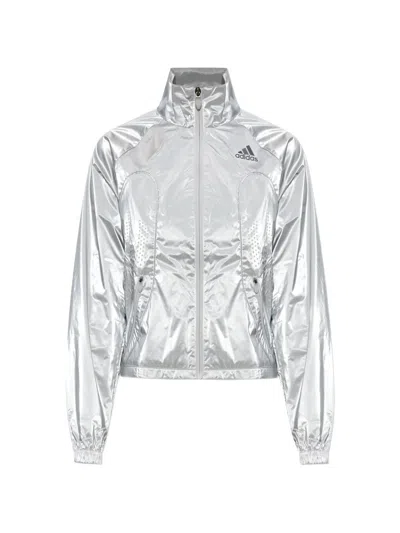 Adidas Originals F50 Zip-fastening Jacket In Silver