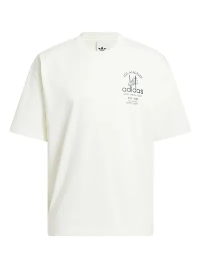 Adidas Originals Fastbrk T-shirt In White