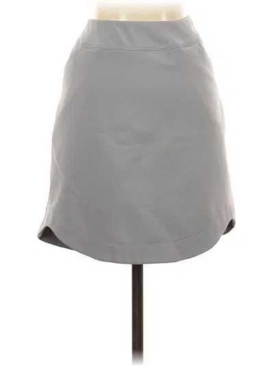 Pre-owned Adidas Originals Faux Leather Skirt In Gray