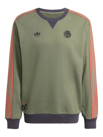 Adidas Originals Fc Bayern Crew-neck Sweatshirt In Green
