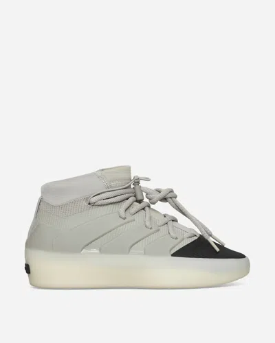 Adidas Originals Fear Of God Athletics One Model Rubber And Scuba-trimmed Stretch-knit Sneakers In Gray