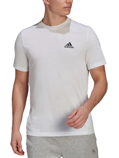 Adidas Originals Feelready Mens Logo Knit T-shirt In Grey