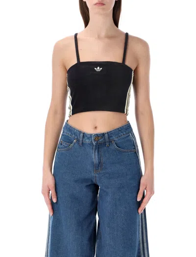 Adidas Originals Feminine Cropped Tank Top - Size S In Black