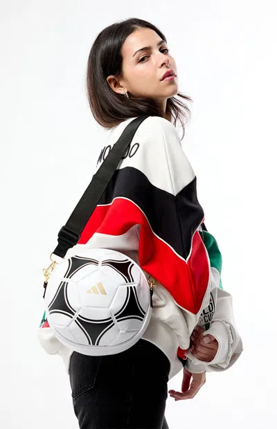 Adidas Originals Fifa World Cup Soccer Ball Crossbody Bag In Black/white In Multi