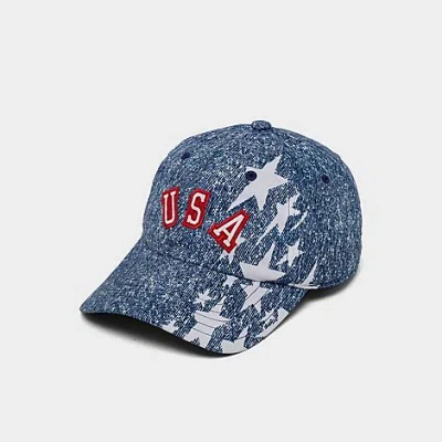 Adidas Originals Fifa World Cup Usa 94 Denim Strapback Snapback Hat In Blue